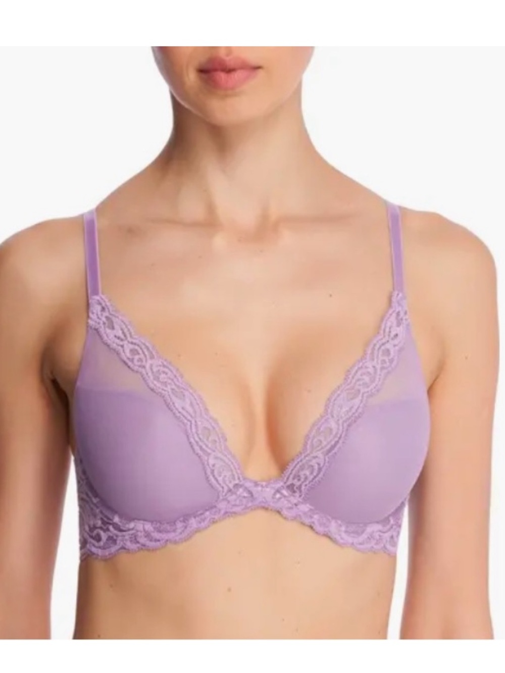 NWT Natori Feathers Plunge Bra sz 32DD